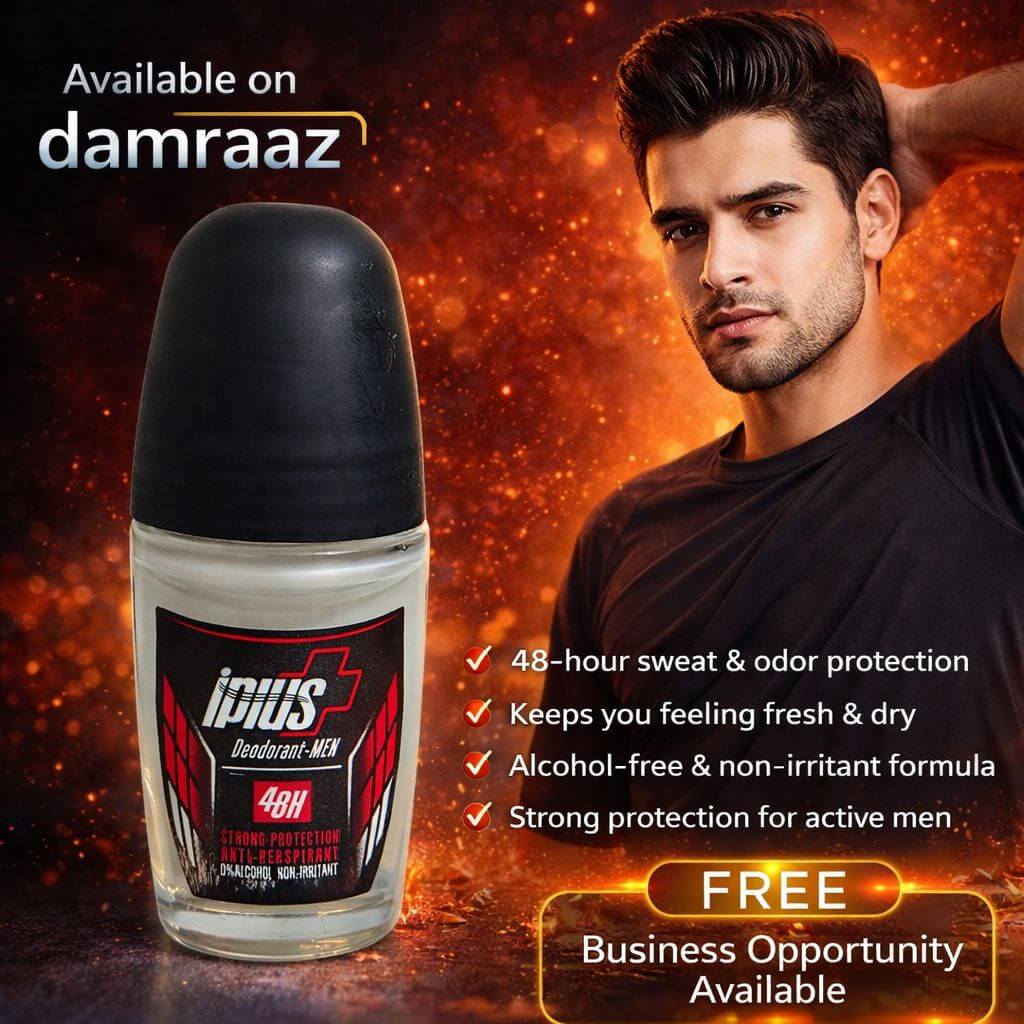 iPlus+ Deodorant for Men – 48H Strong Protection (Roll-On)