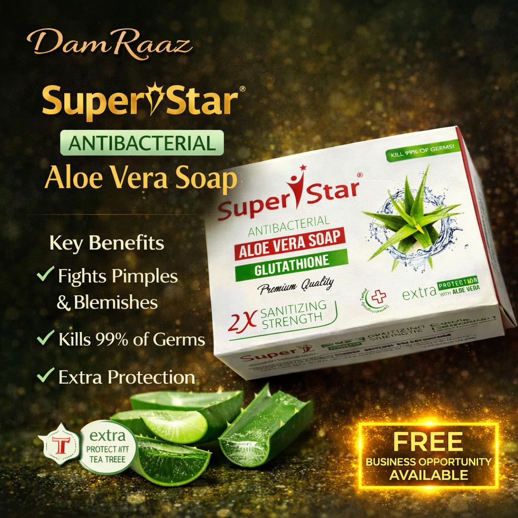Super Star Antibacterial Aloe Vera Soap