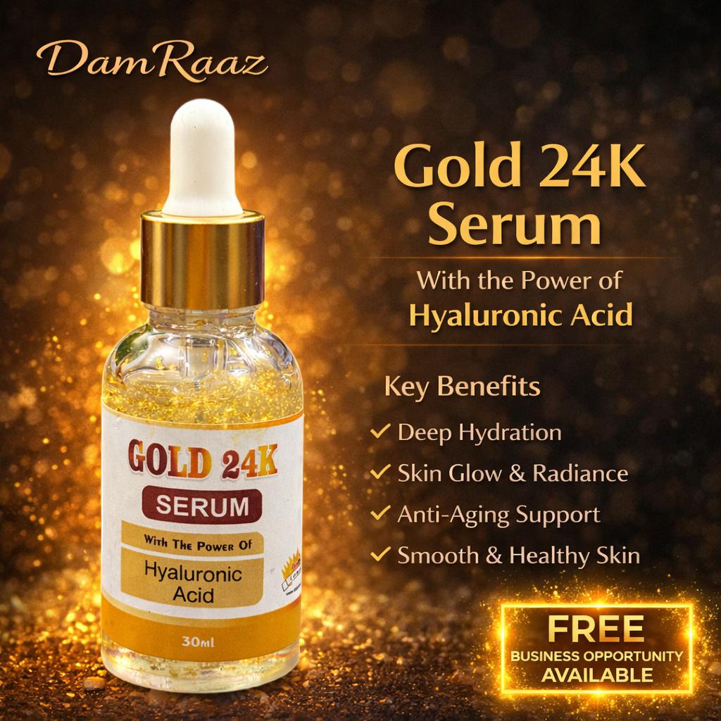 DamRaaz Gold 24K Serum with Hyaluronic Acid