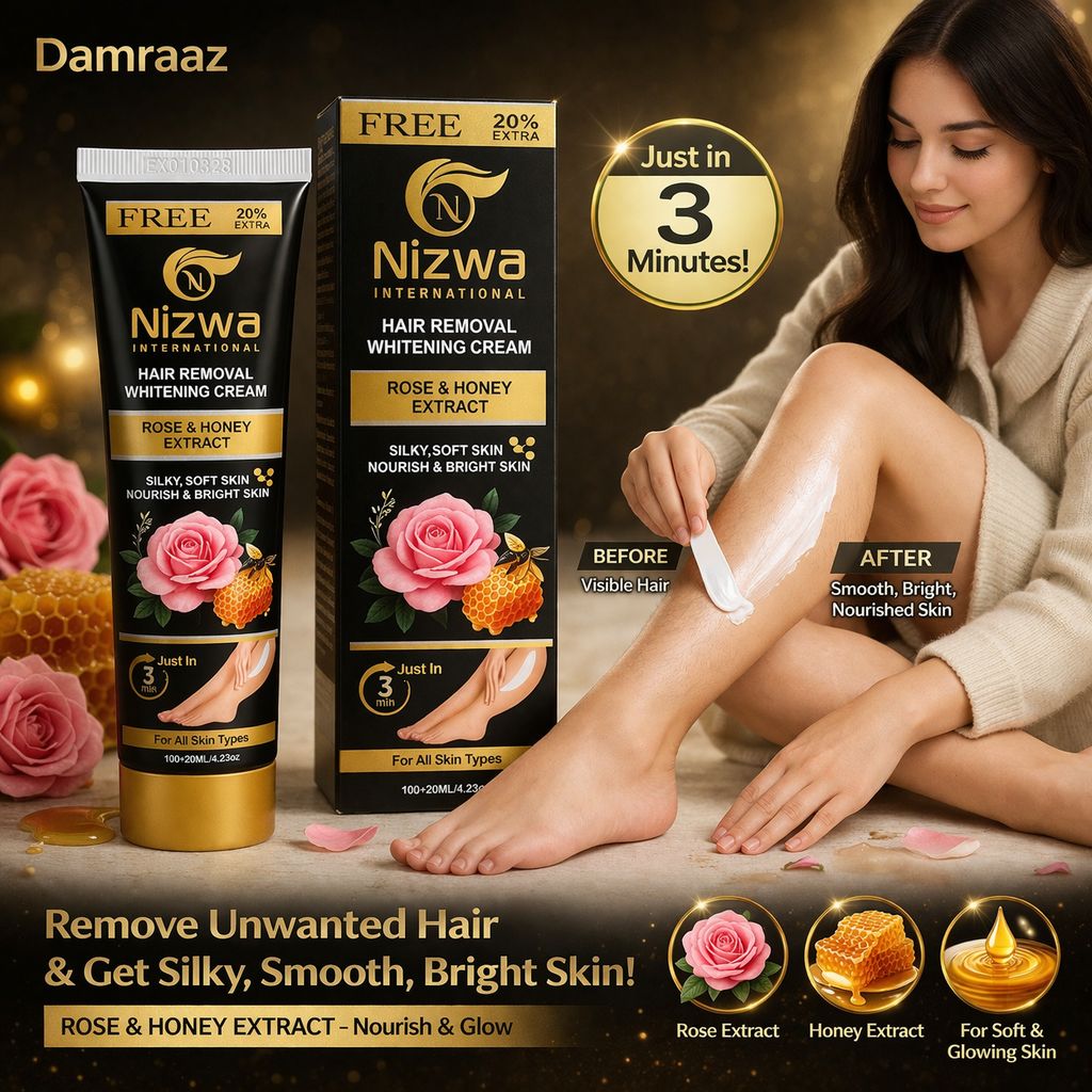 Nizwa International Hair Removal Whitening Cream (Rose & Honey Extract)