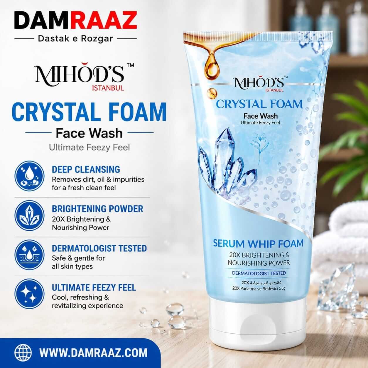 MIHOD'S Crystal Foam Face Wash