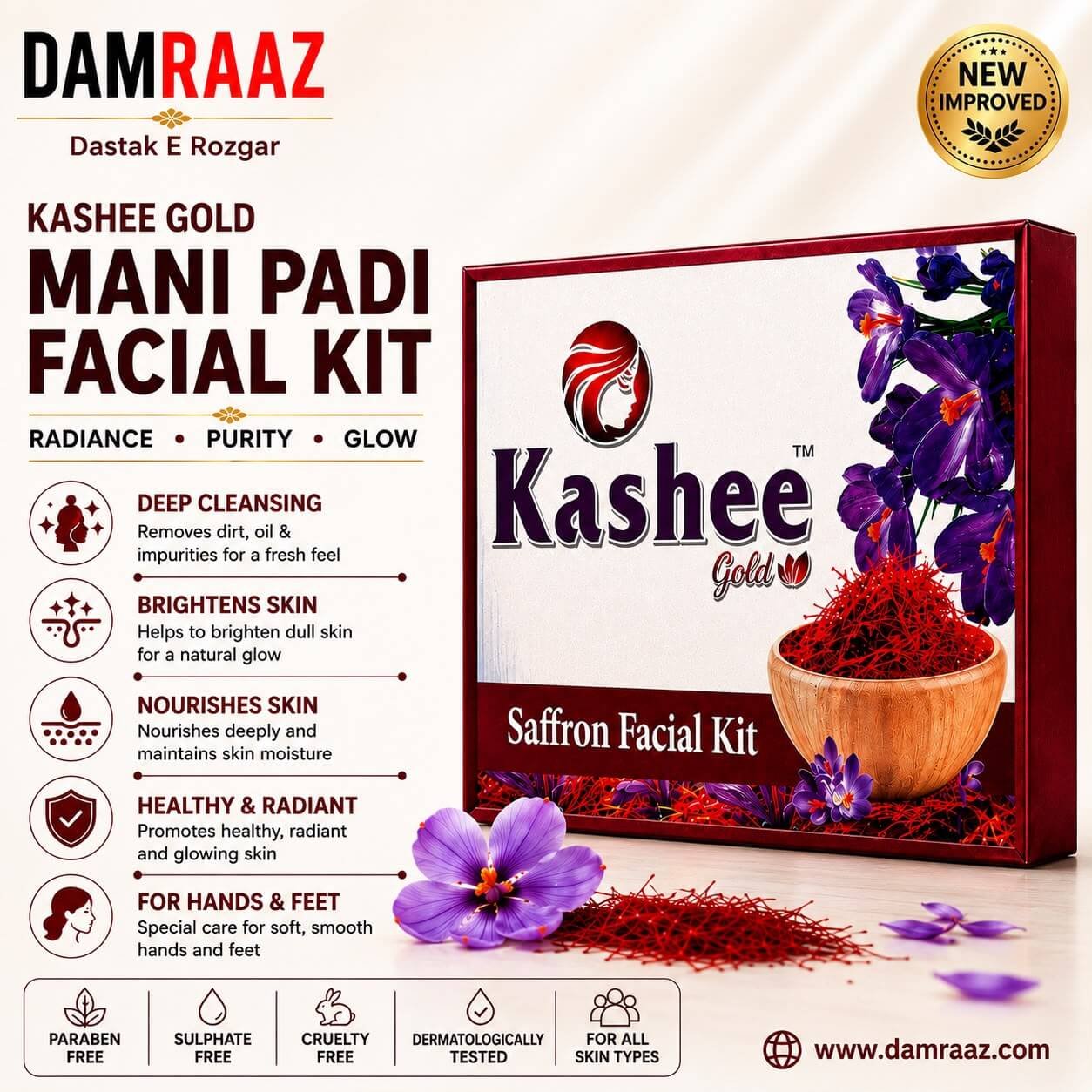 Kashee Gold Saffron Facial Kit