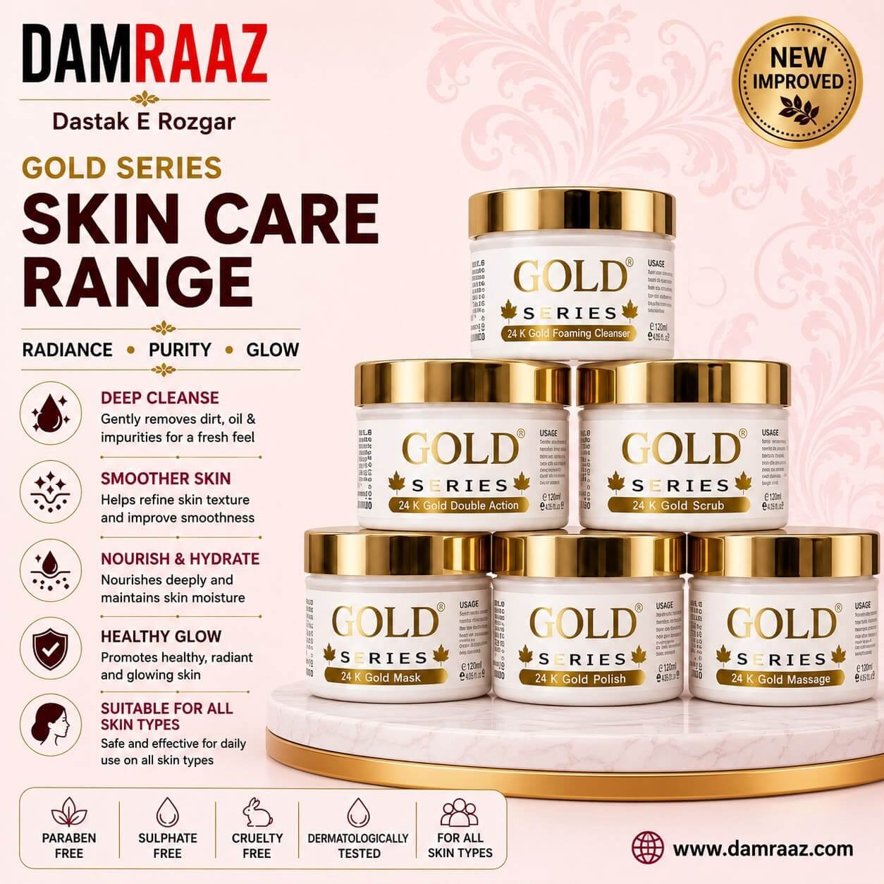 24K Gold Skin Care Range