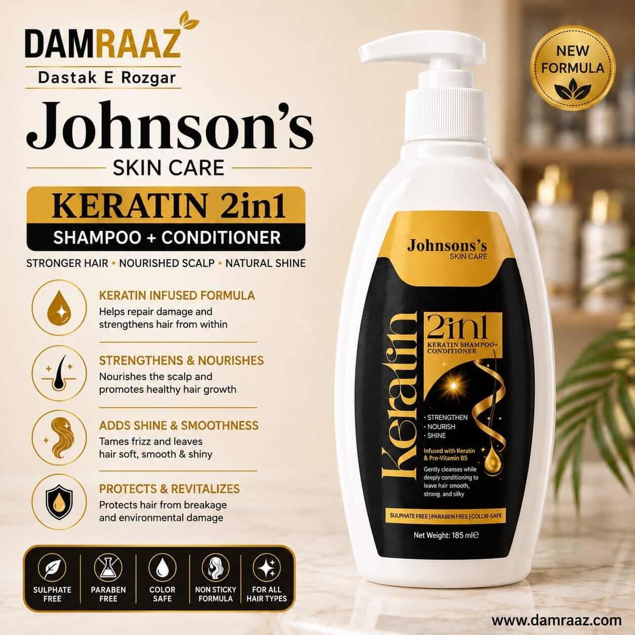 Johnson's Keratin 2in1 Shampoo