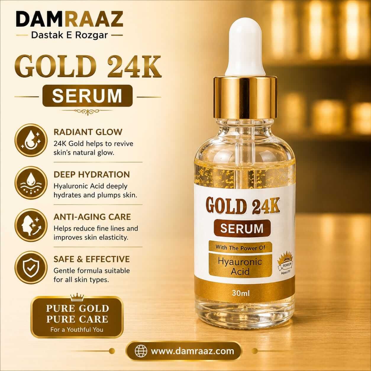 DamRaaz Gold 24K Serum