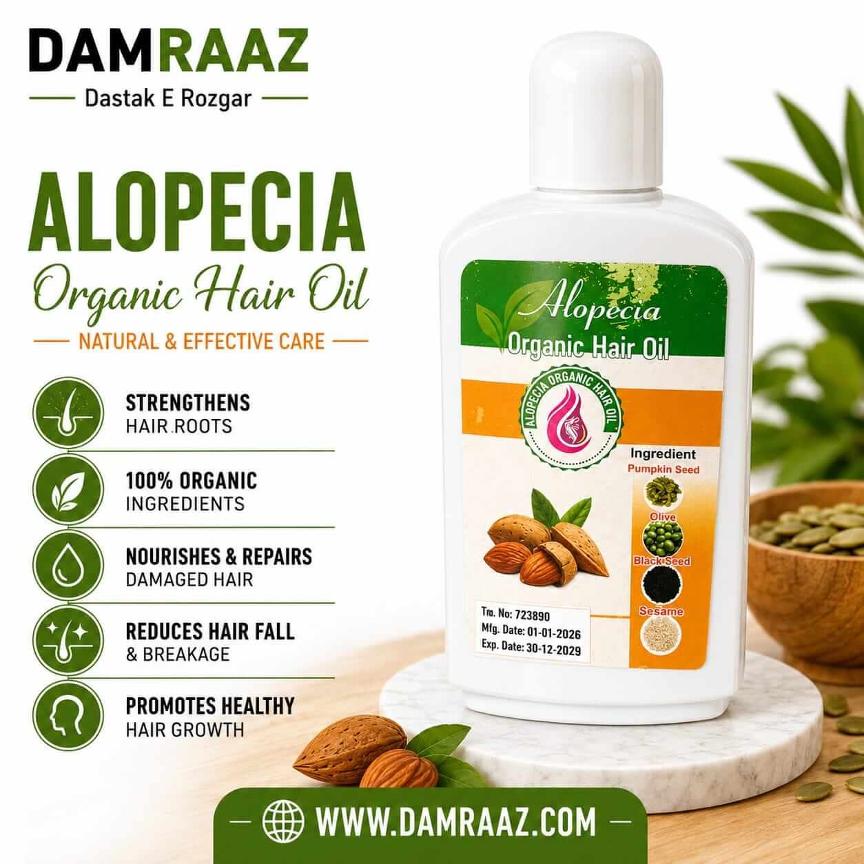 Alopecia Organic Hair Oil
