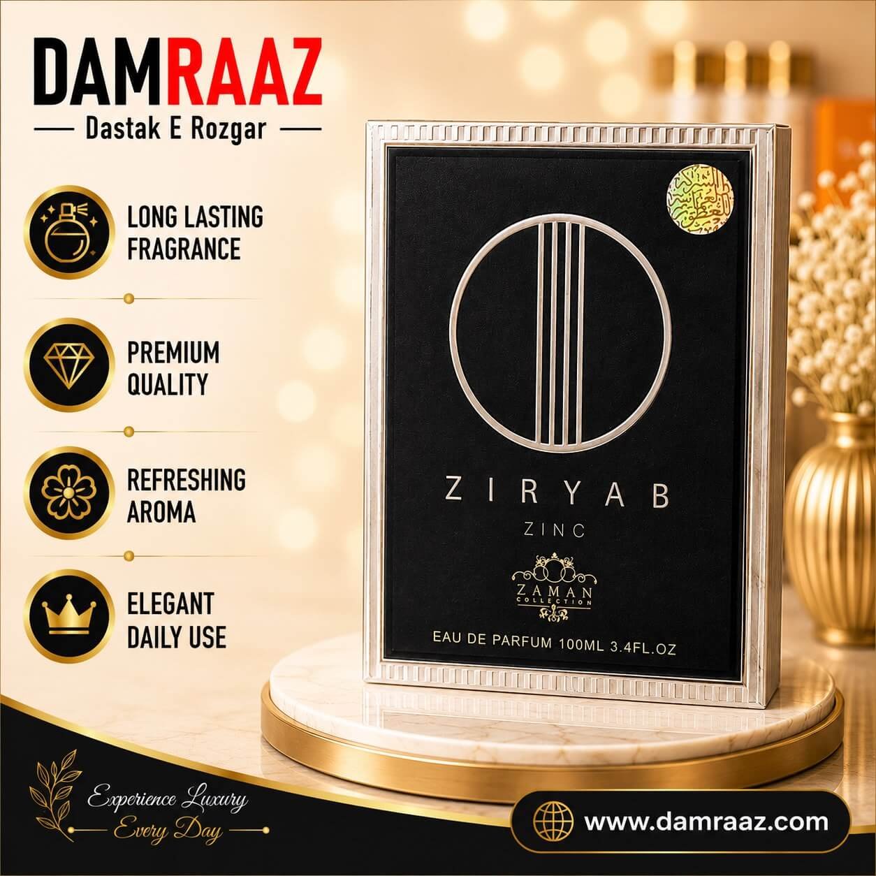 Ziryab zink Gold Eau De Parfum