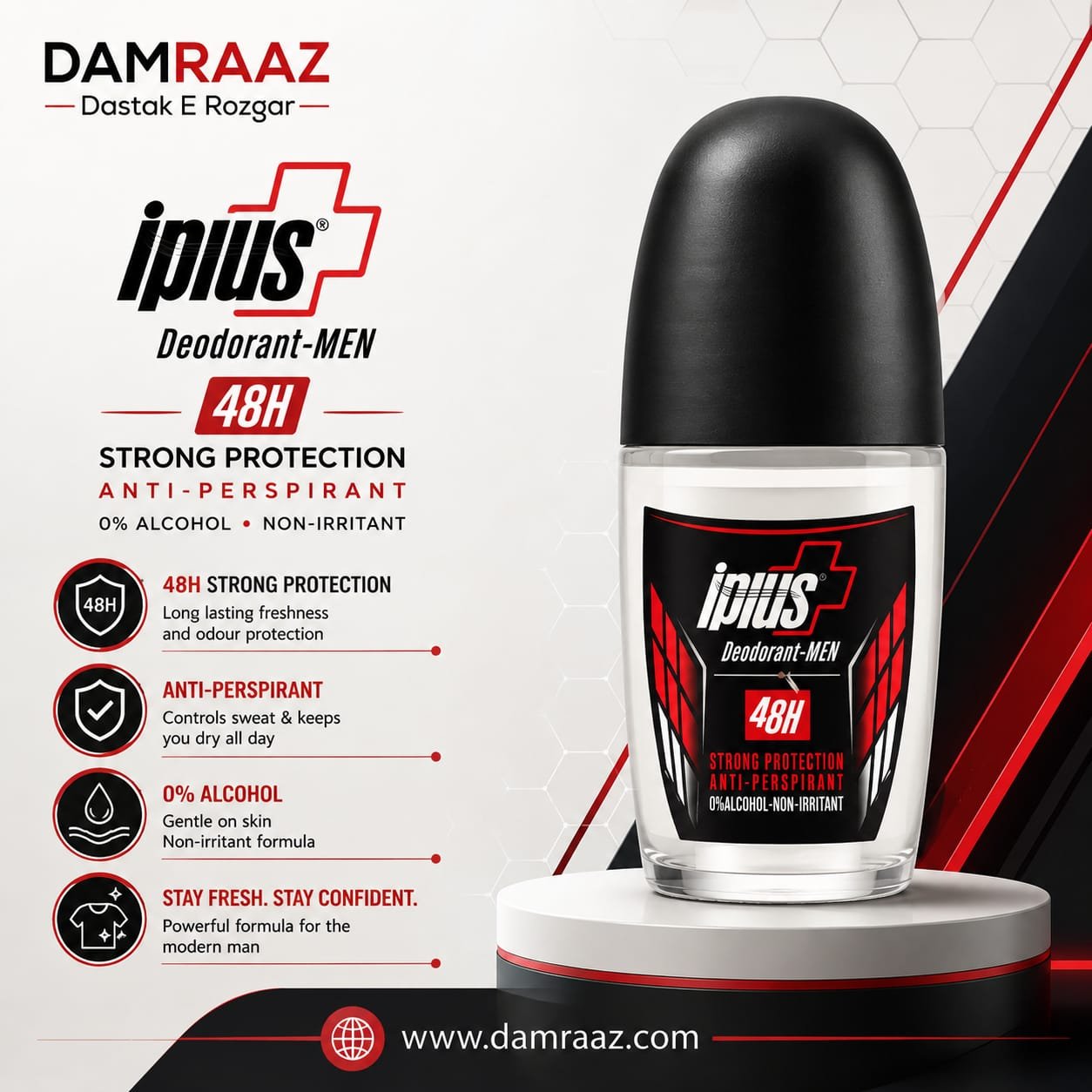 iPlus Deodorant Men 48H Roll-On