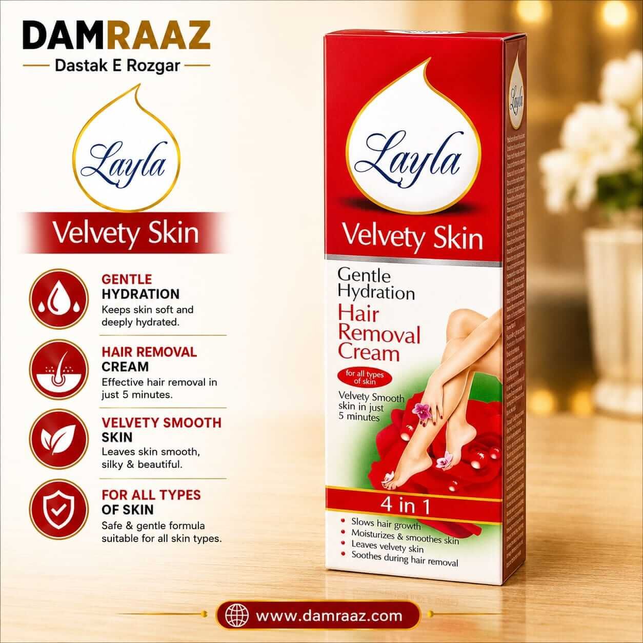 Layla Velvety Skin Hair Removal Cream