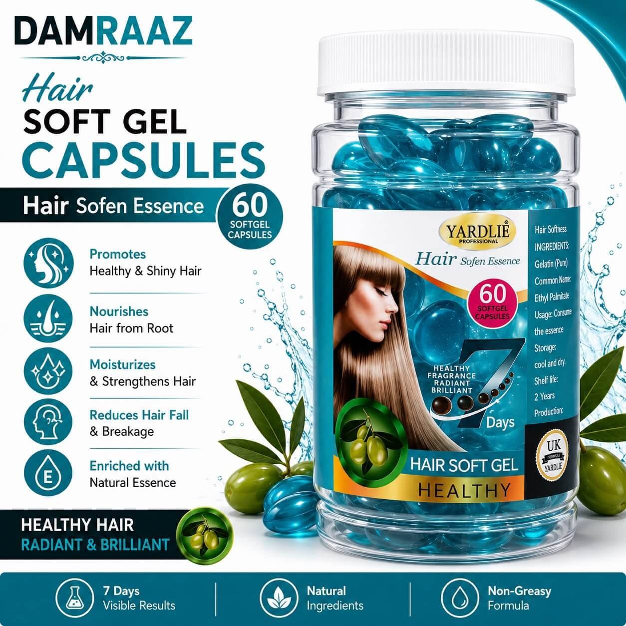 Hair Soft Gel Capsules (Blue)