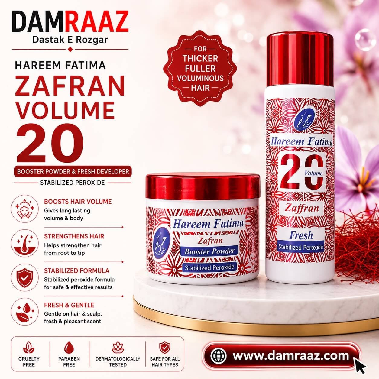 Hareem Fatima Zafran Volume 20 Booster Powder & Developer