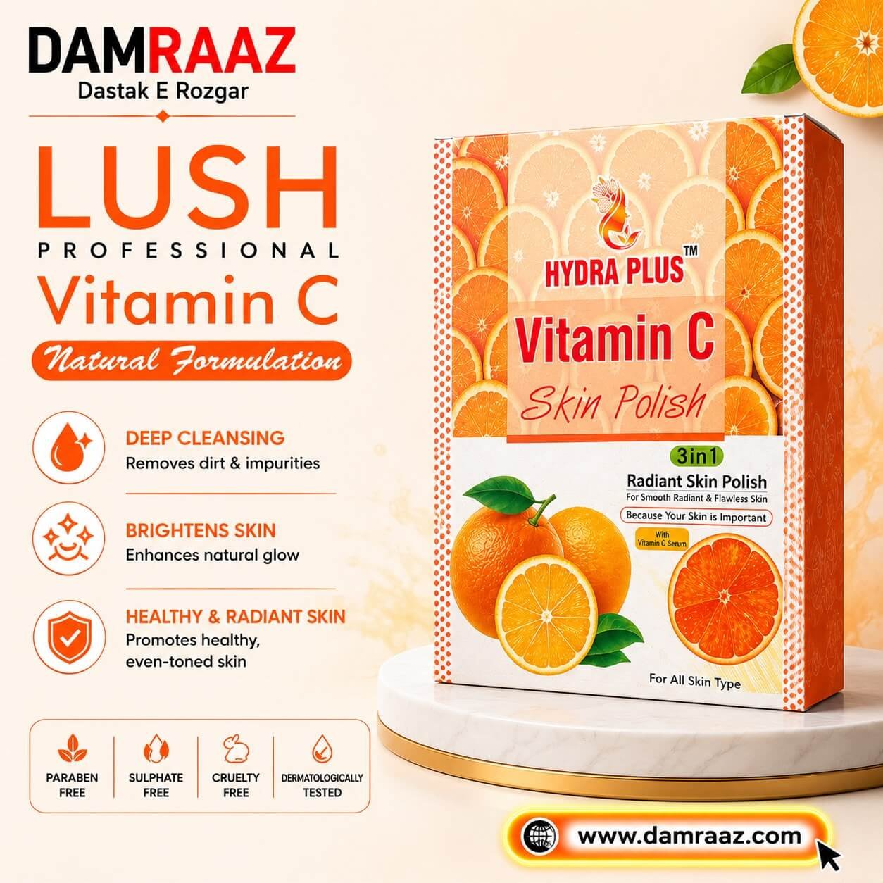 Hydra Plus Vitamin C Skin Polish 3 in 1