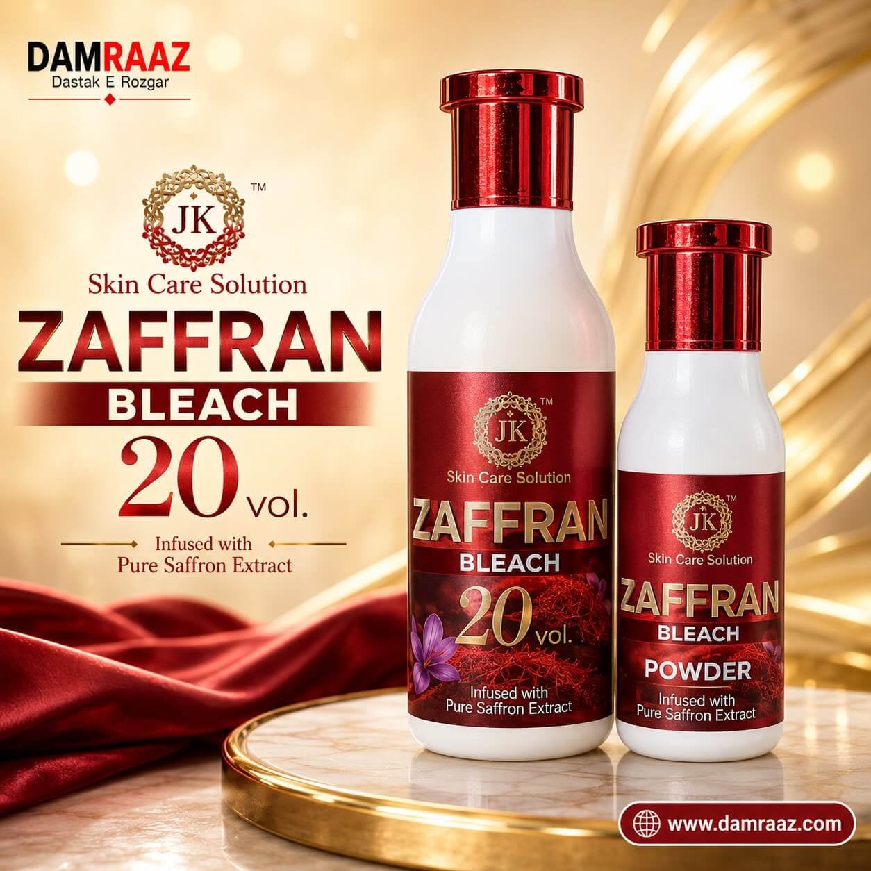 JK Skin Care Solution Zaffran Bleach 20 Vol