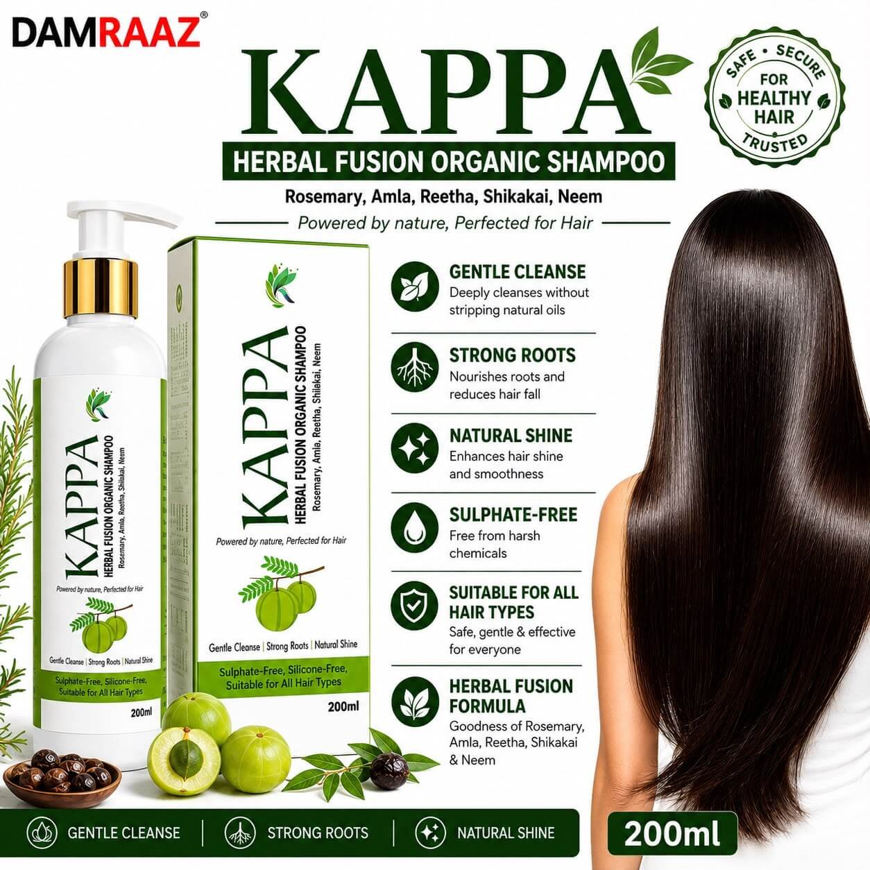 Kappa Herbal Fusion Organic Shampoo